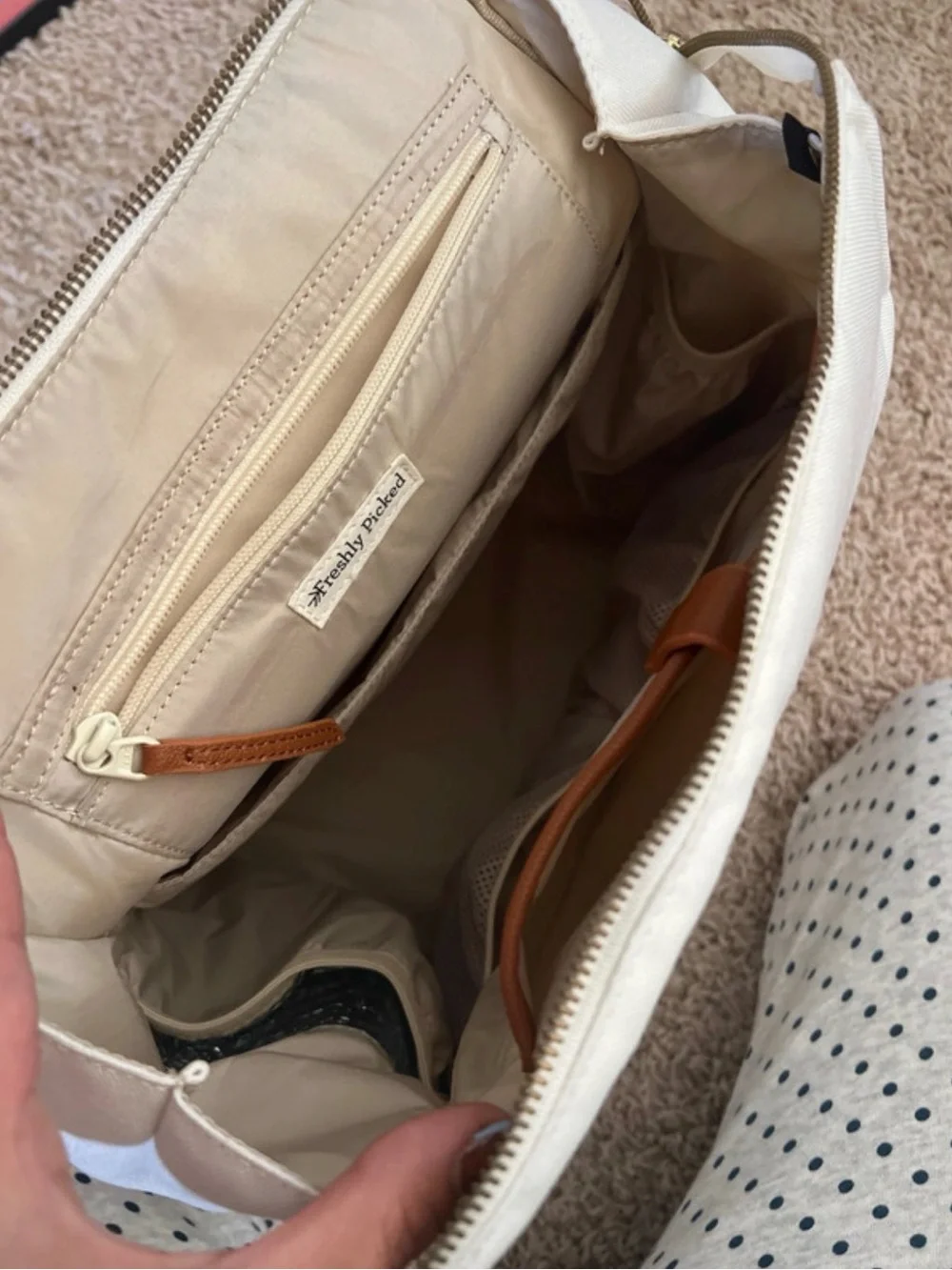 Classic Diaper Bag II - Heritage by Freshly Picked white